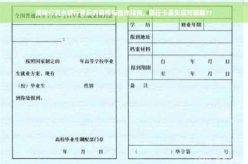 揭秘打流水银行背后的真相与操作指南，银行卡丢失应对策略??