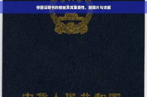 停薪证明书的模板及其重要性，附图片与详解