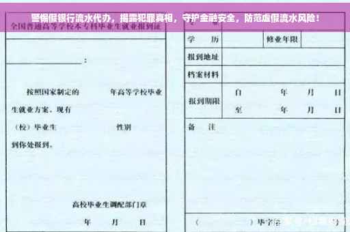 警惕假银行流水代办，揭露犯罪真相，守护金融安全，防范虚假流水风险！