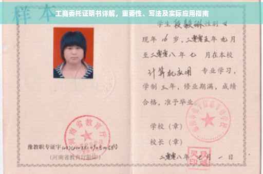 工商委托证明书详解，重要性、写法及实际应用指南