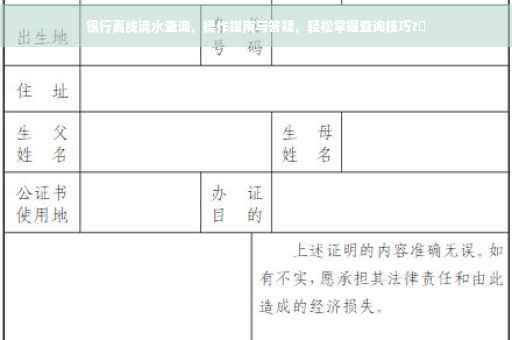 银行离线流水查询，操作指南与答疑，轻松掌握查询技巧?✨