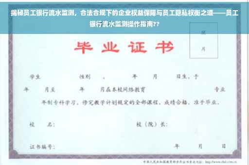 揭秘员工银行流水监测，合法合规下的企业权益保障与员工隐私权衡之道——员工银行流水监测操作指南??