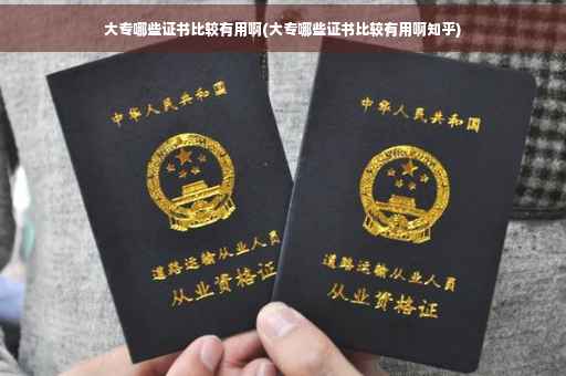 大专哪些证书比较有用啊(大专哪些证书比较有用啊知乎)