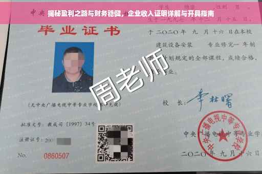 揭秘盈利之路与财务稳健，企业收入证明详解与开具指南