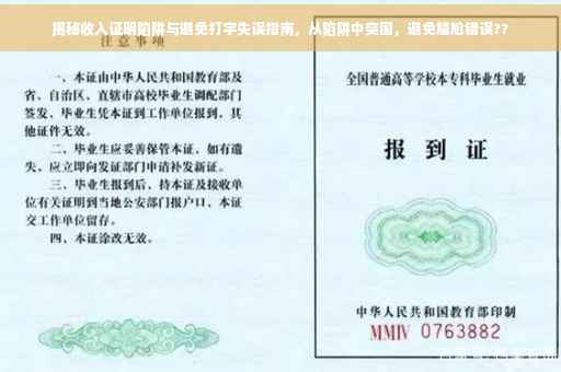 揭秘收入证明陷阱与避免打字失误指南，从陷阱中突围，避免尴尬错误??