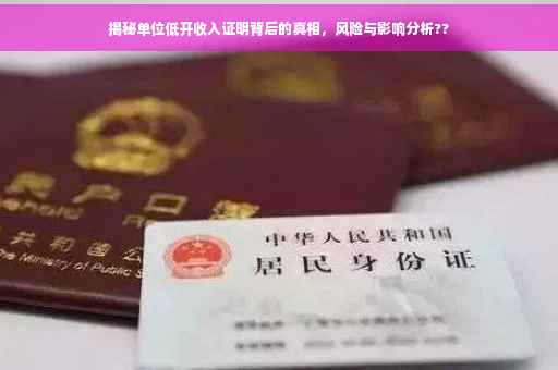 揭秘单位低开收入证明背后的真相，风险与影响分析??