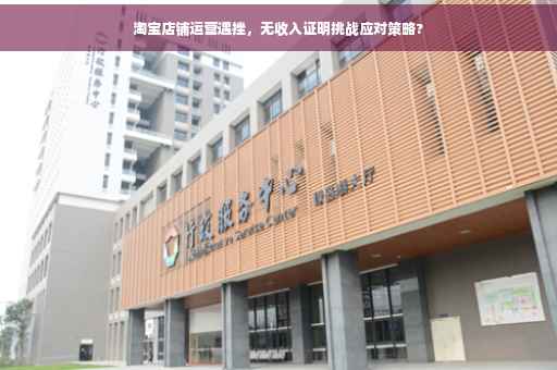 淘宝店铺运营遇挫，无收入证明挑战应对策略?
