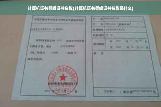 计算机证书等级证书名称(计算机证书等级证书名称是什么)