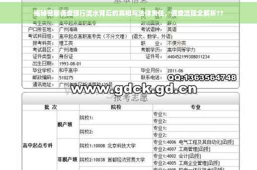 揭秘警察调查银行流水背后的真相与法律责任，调查流程全解析??