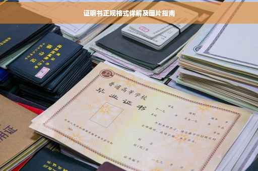 证明书正规格式详解及图片指南