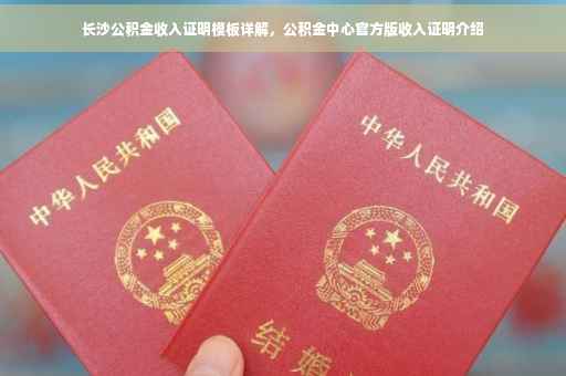 长沙公积金收入证明模板详解，公积金中心官方版收入证明介绍