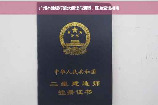 广州本地银行流水解读与洞察，账单查询指南