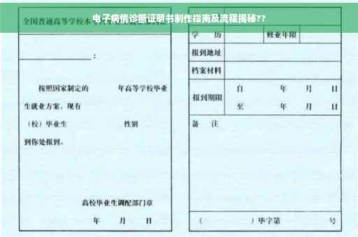 电子病情诊断证明书制作指南及流程揭秘??