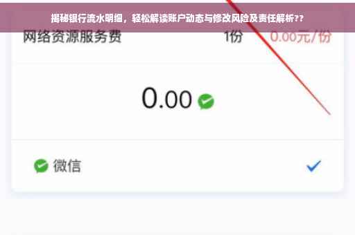 揭秘银行流水明细，轻松解读账户动态与修改风险及责任解析??
