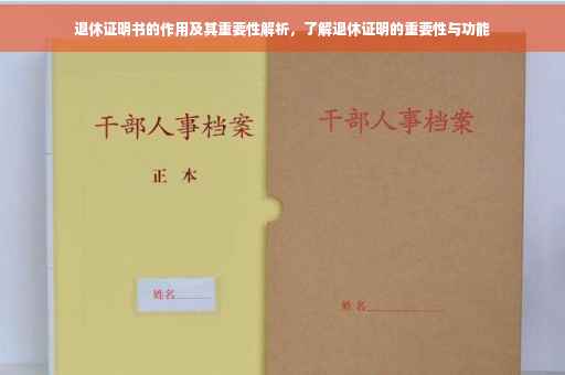 退休证明书的作用及其重要性解析，了解退休证明的重要性与功能