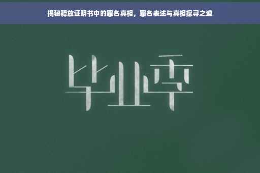揭秘释放证明书中的罪名真相，罪名表述与真相探寻之道