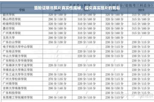 堕胎证明书照片真实性揭秘，探究真实图片的背后