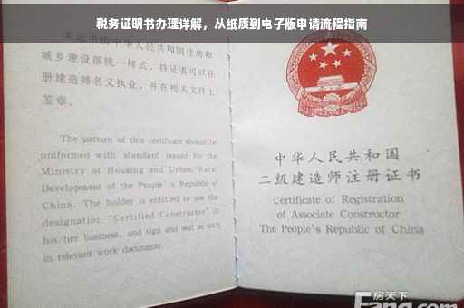 税务证明书办理详解，从纸质到电子版申请流程指南