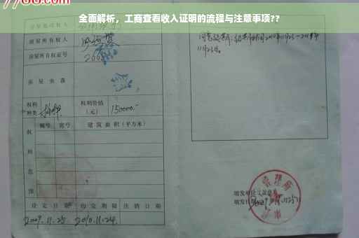 全面解析，工商查看收入证明的流程与注意事项??