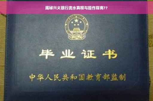 揭秘兴义银行流水真相与操作指南??