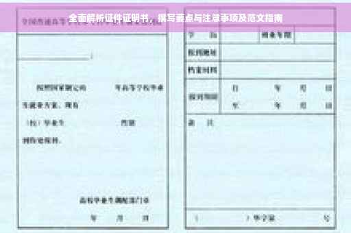 全面解析证件证明书，撰写要点与注意事项及范文指南