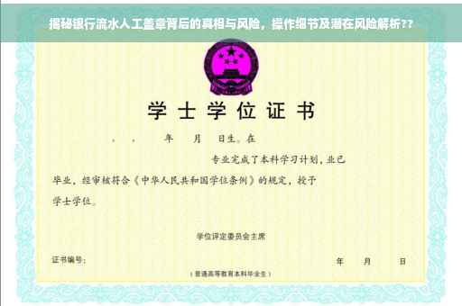 揭秘银行流水人工盖章背后的真相与风险，操作细节及潜在风险解析??