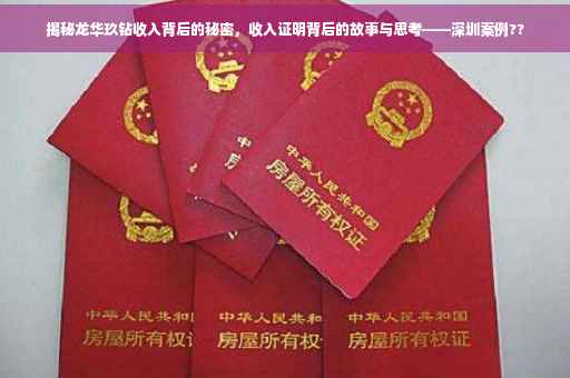 揭秘龙华玖钻收入背后的秘密，收入证明背后的故事与思考——深圳案例??