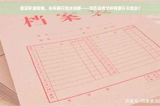 签证申请指南，半年银行流水详解——是否需提交所有银行卡流水？