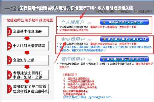 工行信用卡激活需收入证明，你准备好了吗？收入证明成激活关键！