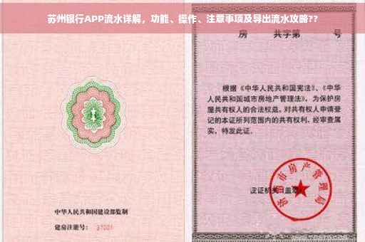 苏州银行APP流水详解，功能、操作、注意事项及导出流水攻略??