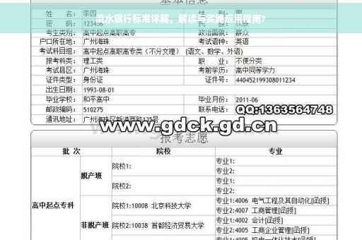 流水银行标准详解，解读与实践应用指南?