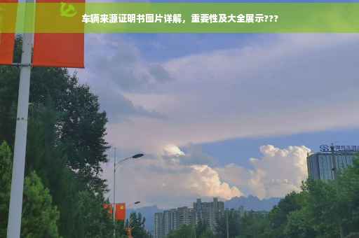 车辆来源证明书图片详解，重要性及大全展示???