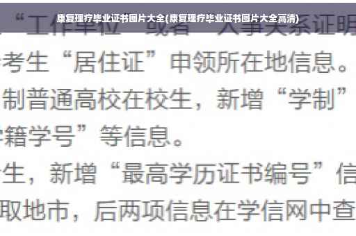 康复理疗毕业证书图片大全(康复理疗毕业证书图片大全高清)