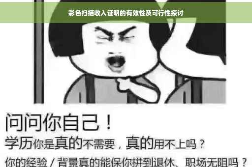 彩色扫描收入证明的有效性及可行性探讨