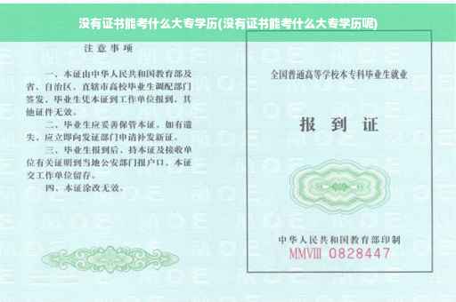 没有证书能考什么大专学历(没有证书能考什么大专学历呢)
