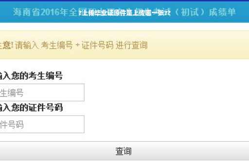 ?上传毕业证原件是上传哪一张??