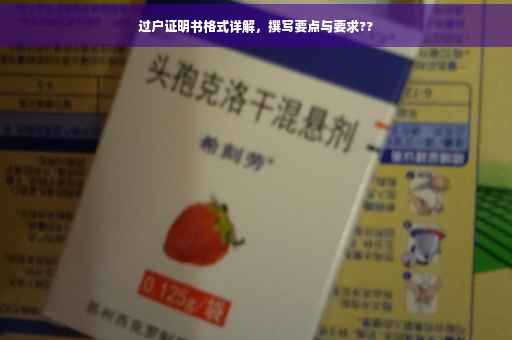过户证明书格式详解，撰写要点与要求??