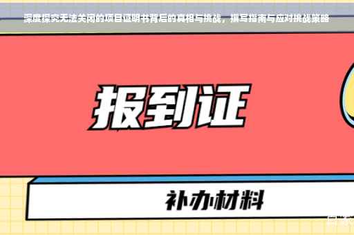 深度探究无法关闭的项目证明书背后的真相与挑战，撰写指南与应对挑战策略