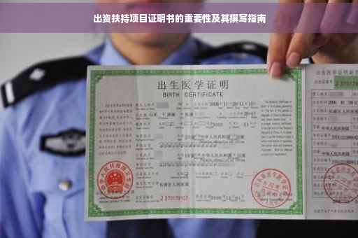 出资扶持项目证明书的重要性及其撰写指南