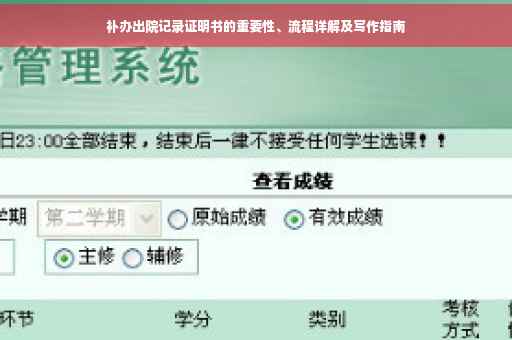补办出院记录证明书的重要性、流程详解及写作指南