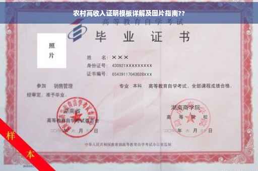 农村高收入证明模板详解及图片指南??