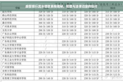 虚假银行流水借款真相揭秘，犯罪与法律边缘的探讨