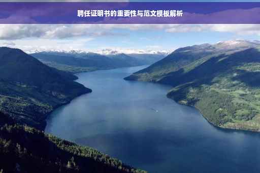 聘任证明书的重要性与范文模板解析