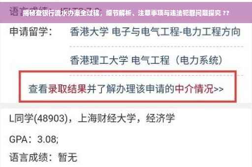 揭秘查银行流水办案全过程，细节解析、注意事项与违法犯罪问题探究 ??