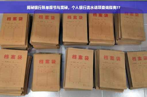 揭秘银行账单细节与奥秘，个人银行流水进项查询指南??
