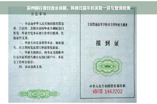 苏州银行首付流水详解，购房过程中的关键一环与查询指南