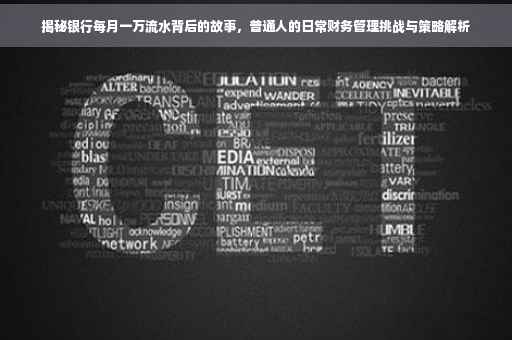 揭秘银行每月一万流水背后的故事，普通人的日常财务管理挑战与策略解析