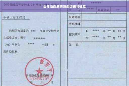 头皮溢血与脑溢血证明书详解