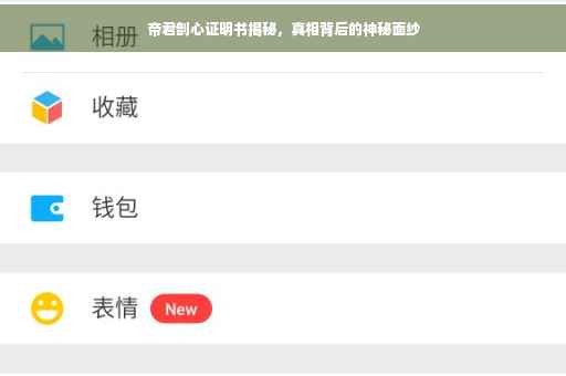 帝君剖心证明书揭秘，真相背后的神秘面纱