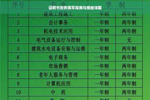 证明书劳务撰写指南与模板详解